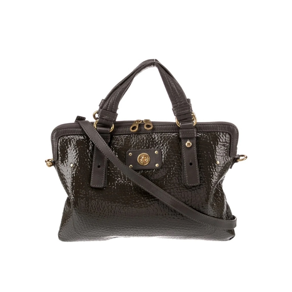 Marc by Marc Jacobs Brown Patent Leather laptop bag